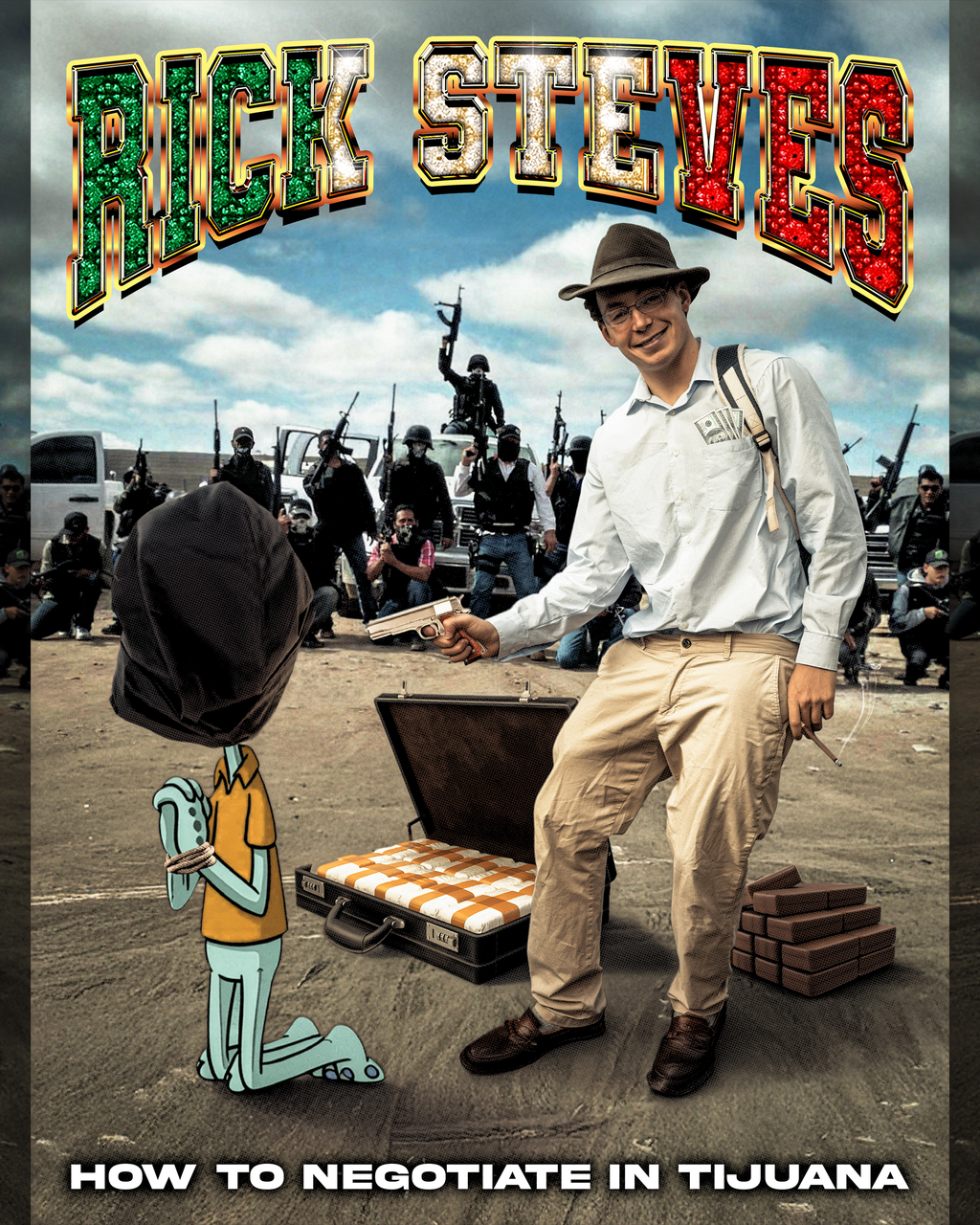 Rick Steves "How to Negotiate in Tijuana" Graphic Crewneck Sweatshirt