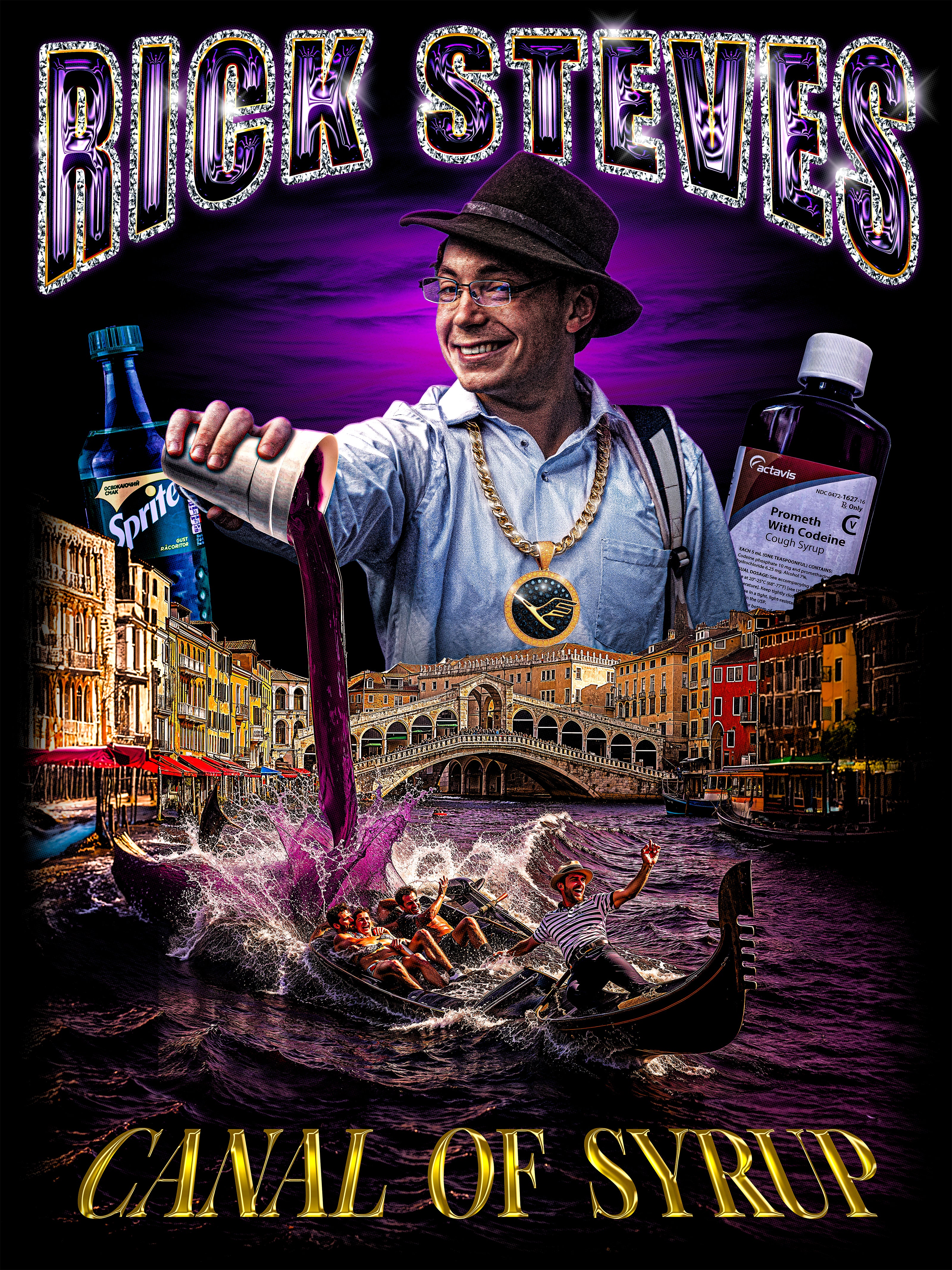 Rick Steves “Sizzurp” Graphic Crewneck Sweatshirt